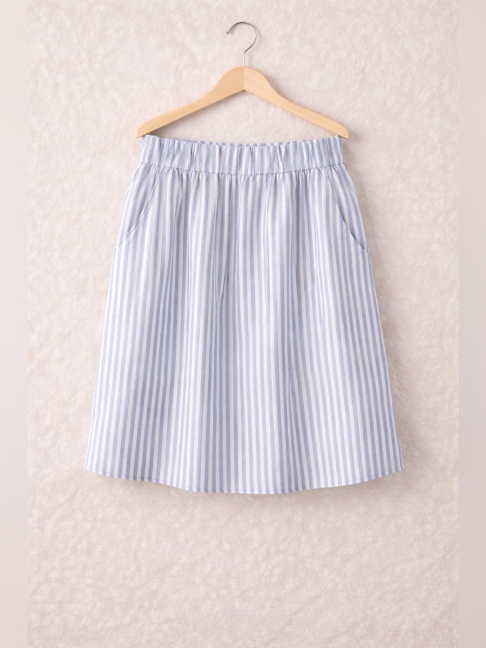 J.Crew Blue White Stripe Skirt XXS Elastic Waist A-Line Mini Coastal Summer NWOT
